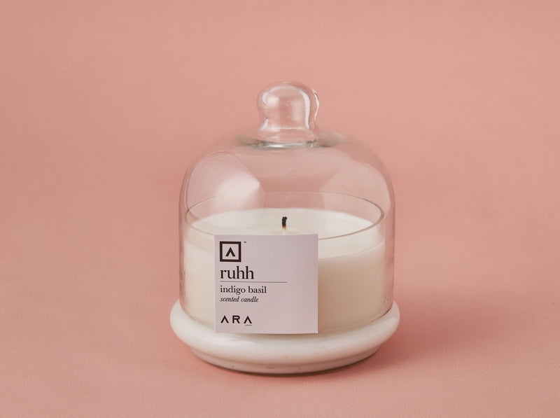 Bell Jar Candle - Indigo Basil