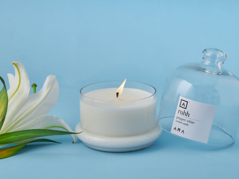 Bell Jar Candle - Pepper white