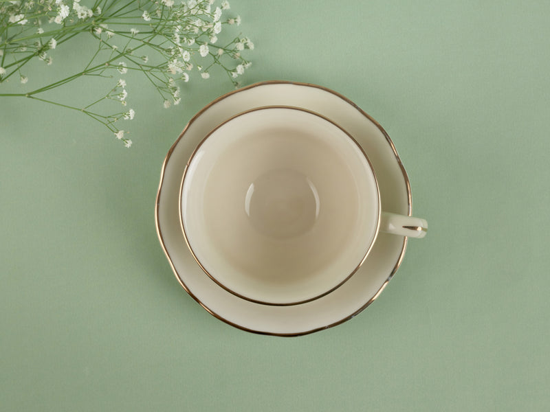 Tea Cup & Saucer - Ivory