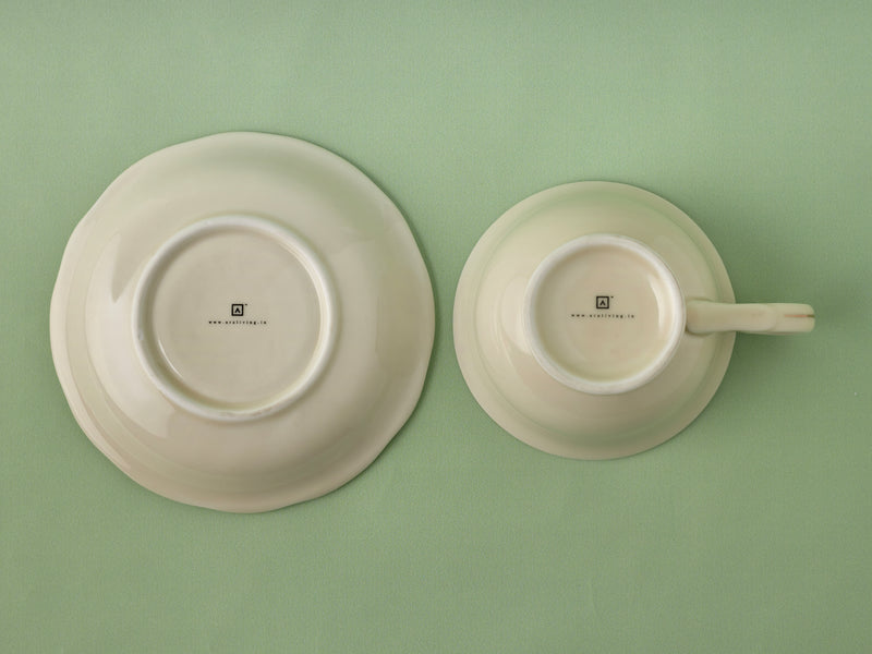 Tea Cup & Saucer - Ivory